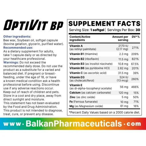 OptiVit Balkan витамины и минералы